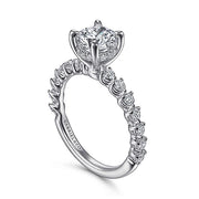 Gabriel & Co. ER15277R4W44JJ 14K White Gold Round Diamond Engagement Ring