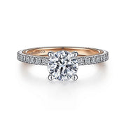 Gabriel & Co. ER15681R4T44JJ 14K White-Rose Gold Diamond Engagement Ring