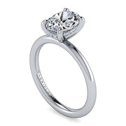 Gabriel & Co. ER15972O6W44JJ 14K White Gold Hidden Halo Oval Diamond Engagement Ring