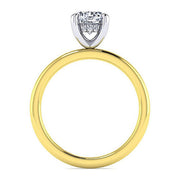 Gabriel & Co. ER15972R4M44JJ 14K White-Yellow Gold Hidden Halo Round Diamond Engagement Ring