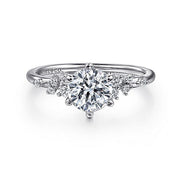 Gabriel & Co. ER15973R4W44JJ 14K White Gold Round Diamond Engagement Ring