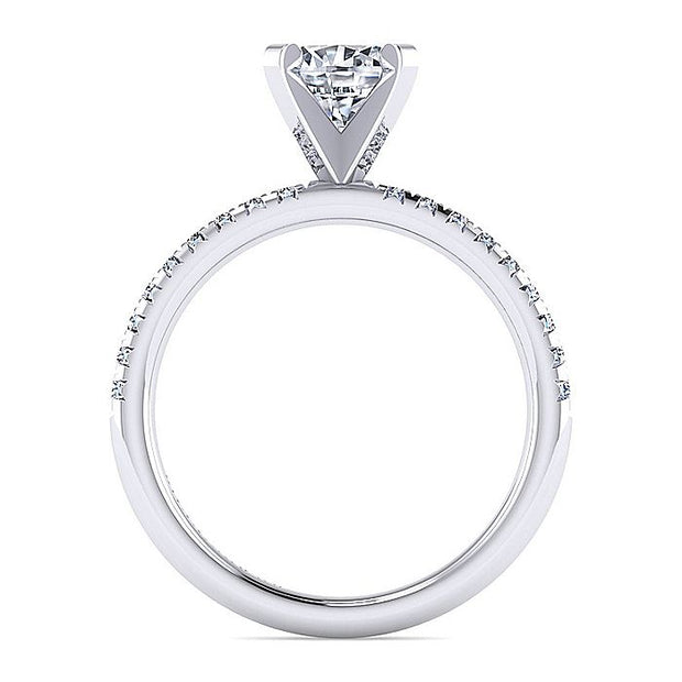 Gabriel & Co. ER16057R4W44JJ 14K White Gold Round Diamond Engagement Ring