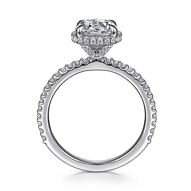 Gabriel & Co. ER16158R6W44JJ 14K White Gold Round Diamond Engagement Ring