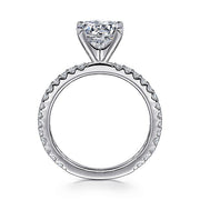 Gabriel & Co. ER4124R6W44JJ 14K White Gold Round Diamond Engagement Ring