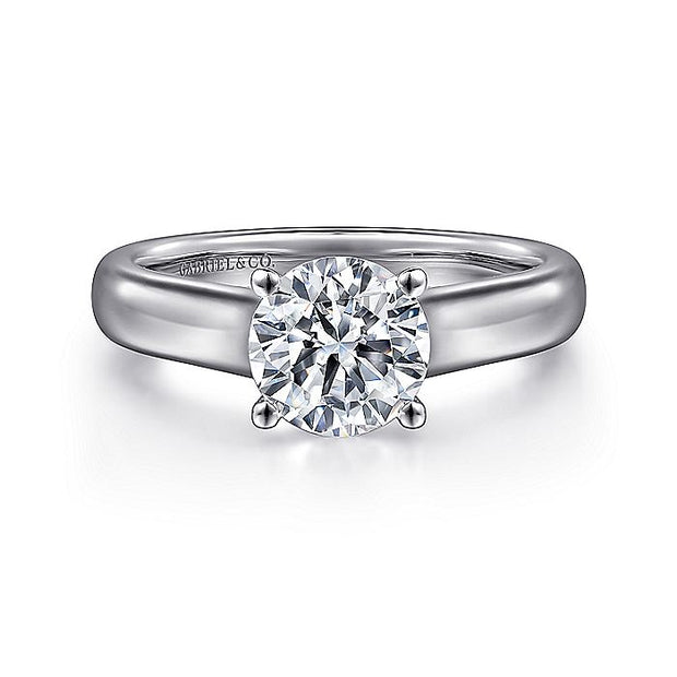Gabriel & Co. ER6602W4JJJ 14K White Gold Round Diamond Engagement Ring
