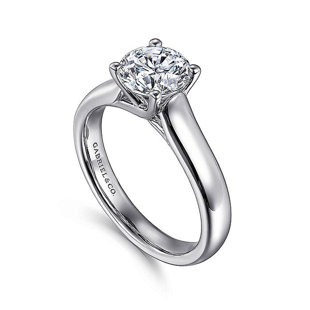 Gabriel & Co. ER6602W4JJJ 14K White Gold Round Diamond Engagement Ring