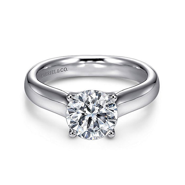 Gabriel & Co. ER6603W4JJJ 14K White Gold Round Diamond Engagement Ring