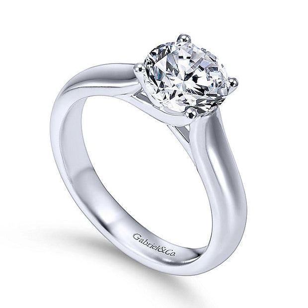 Gabriel & Co. ER6603W4JJJ 14K White Gold Round Diamond Engagement Ring