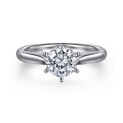 Gabriel & Co. ER6623W4JJJ 14K White Gold Round Diamond Engagement Ring