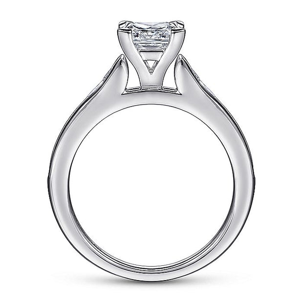 Gabriel & Co. ER6664S4W44JJ 14K White Gold Princess Cut Diamond Engagement Ring