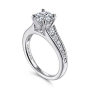 Gabriel & Co. ER6664W44JJ 14K White Gold Round Diamond Engagement Ring