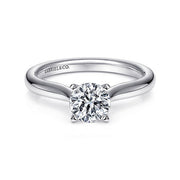Gabriel & Co. ER6684PTJJJ Platinum Round Diamond Engagement Ring