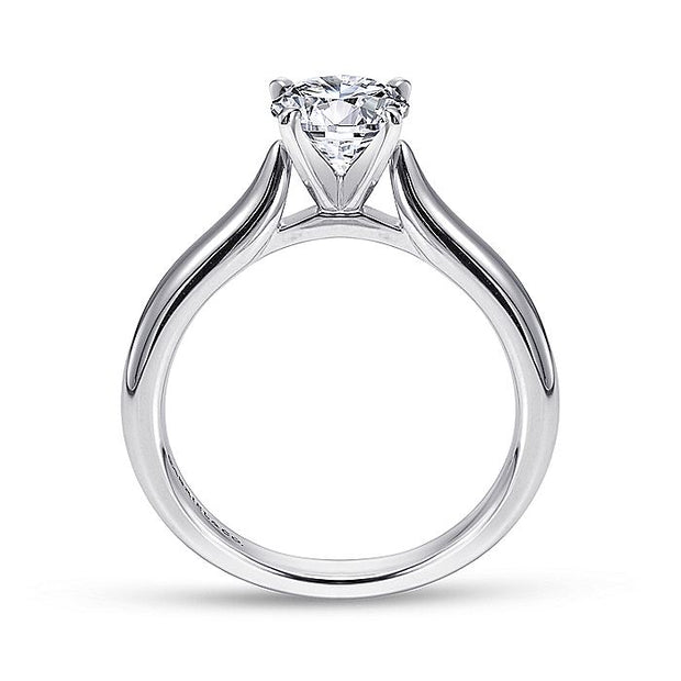 Gabriel & Co. ER6684W4JJJ 14K White Gold Round Diamond Engagement Ring