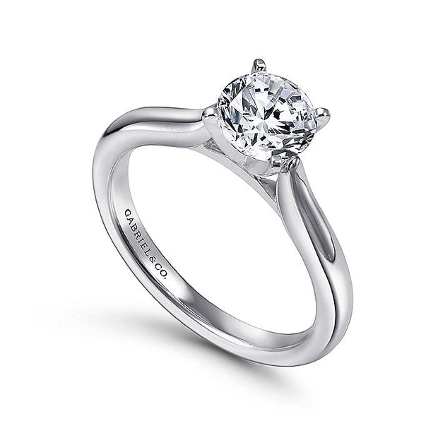 Gabriel & Co. ER6684W4JJJ 14K White Gold Round Diamond Engagement Ring
