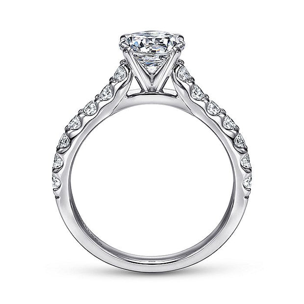Gabriel & Co. ER6703W44JJ 14K White Gold Round Diamond Engagement Ring