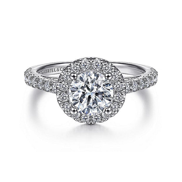 Gabriel & Co. ER7261PT4JJ Platinum Round Halo Diamond Engagement Ring