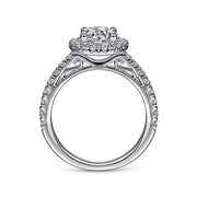Gabriel & Co. ER7261PT4JJ Platinum Round Halo Diamond Engagement Ring