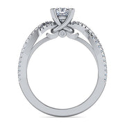 Gabriel & Co. ER7546O3W44JJ 14K White Gold Twisted Oval Diamond Engagement Ring