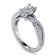Gabriel & Co. ER7546O3W44JJ 14K White Gold Twisted Oval Diamond Engagement Ring