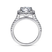 Gabriel & Co. ER9349W44JJ 14K White Gold Round Halo Diamond Engagement Ring
