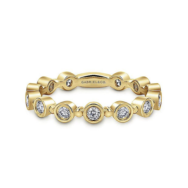 Gabriel & Co. LR4584Y45JJ 14K Yellow Gold Diamond Bezel Ring