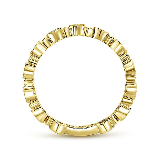 Gabriel & Co. LR4584Y45JJ 14K Yellow Gold Diamond Bezel Ring