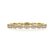 Gabriel & Co. LR4794Y45JJ 14K Yellow Gold Marquise Station Diamond Stackable Ring