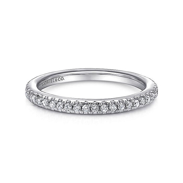 Gabriel & Co. LR4885W45JJ 14K White Gold Stackable Diamond Ring