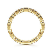 Gabriel & Co. LR4912Y45JJ 14K Yellow Gold Geometric Diamond Stackable Ring