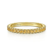 Gabriel & Co. LR50889Y4JCT 14K Yellow Gold Citrine Stacklable Ring