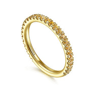 Gabriel & Co. LR50889Y4JCT 14K Yellow Gold Citrine Stacklable Ring