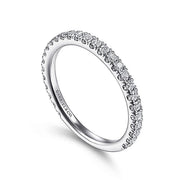 Gabriel & Co. LR50992W45JJ 14K White Gold Stackable Diamond Ring