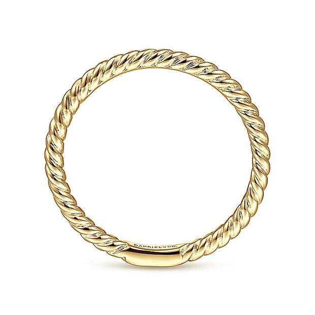 Gabriel & Co. LR51173Y4JJJ 14K Yellow Gold Twisted Rope Stackable Ring