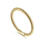 Gabriel & Co. LR51173Y4JJJ 14K Yellow Gold Twisted Rope Stackable Ring