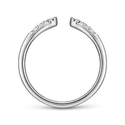 Gabriel & Co. LR51284W45JJ 14K White Gold Split Diamond Stackable Ring