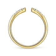 Gabriel & Co. LR51284Y45JJ 14K Yellow Gold Split Diamond Stackable Ring