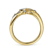 Gabriel & Co. LR51509Y45JJ 14K Yellow Gold Diamond Pavé Branch Wrap Ring