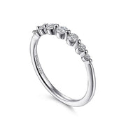 Gabriel & Co. LR51740W45JJ 14K White Gold Single Prong Diamond Ring