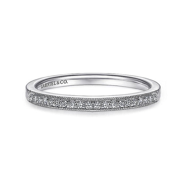 Gabriel & Co. LR51751W45JJ 14K White Gold Diamond Stackable Ring
