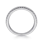 Gabriel & Co. LR51756W45JJ 14K White Gold Diamond Stackable Ring