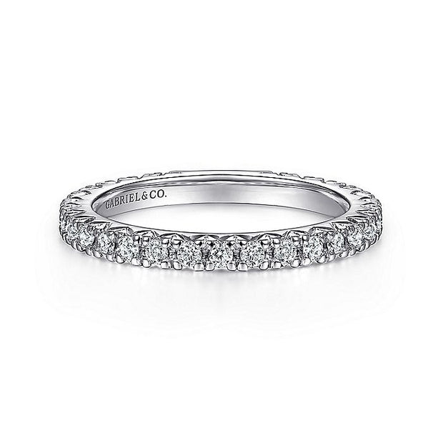 Gabriel & Co. LR51766W45JJ 14K White Gold Diamond Stackable Ring
