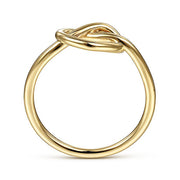 Gabriel & Co. LR51803Y4JJJ 14K Yellow Gold Twisted Heart Pretzel Ring