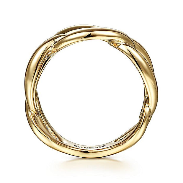 Gabriel & Co. LR51880Y4JJJ 14K Yellow Gold Chain Link Ring