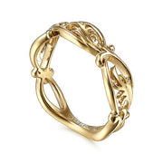 Gabriel & Co. LR51916Y4JJJ 14K Yellow Gold Filigree Floral Ring