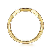 Gabriel & Co. LR51924Y45JJ 14K Yellow Gold Pavé Diamond Station Ring
