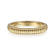 Gabriel & Co. LR51928Y4JJJ 14K Yellow Gold Textured Stackable Ring