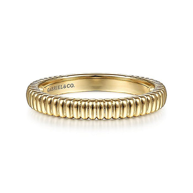 Gabriel & Co. LR51928Y4JJJ 14K Yellow Gold Textured Stackable Ring