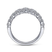Gabriel & Co. LR52010W45JJ 14K White Gold Pavé Diamond Ring