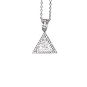 14 Karat White Gold and Diamond Pendant by Mervis Collection