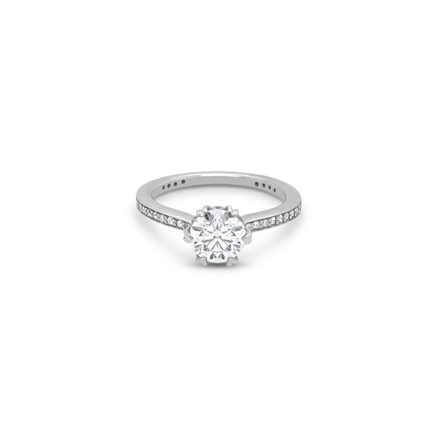 18 Karat White Gold Engagement Ring by Ritani